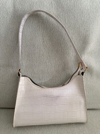 Bolso blanco efecto piel cocodrilo