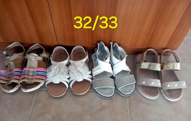 Sandali bambina 4 paia n. 32/33