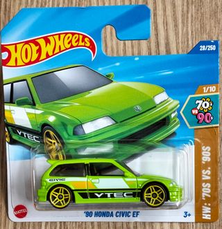 Hot Wheels 90 Honda Civic EF Verde