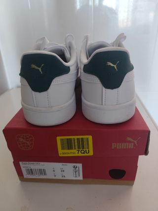 Zapatillas Puma Smash 3.0 Unisex Blancas y Verdes
