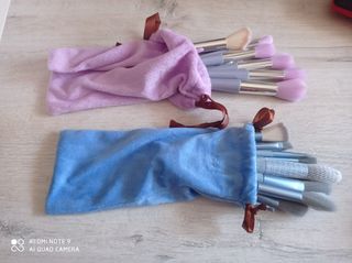 Set de brochas de maquillaje con estuche