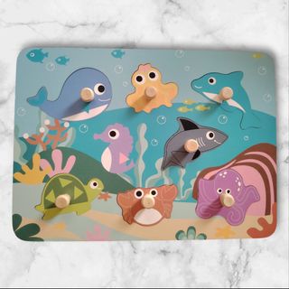Puzzle Madera Animales Marinos