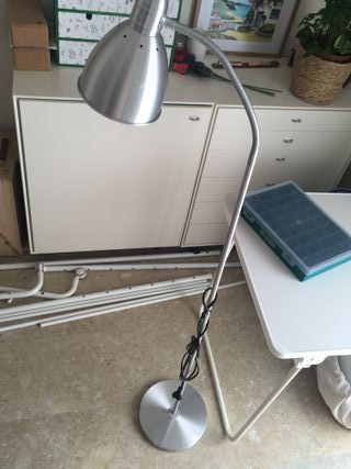 Lámpara de pie Ikea Plata/Blanco