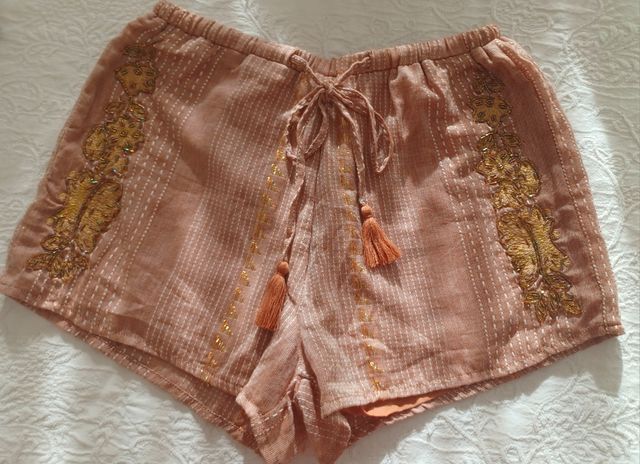 Pull and Bear shorts rosa/salmón  mujer