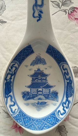 Cucchiaio da portata cinese vintage anni '70