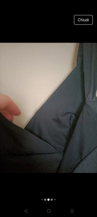 Abito nero satin donna elegante sera M