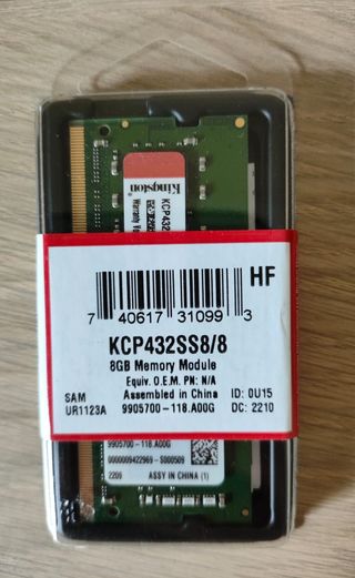 Memoria 8GB DDR4 RAM Kingston