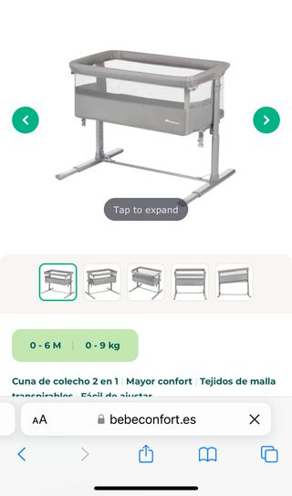 Cuna de colecho Bebeconfort