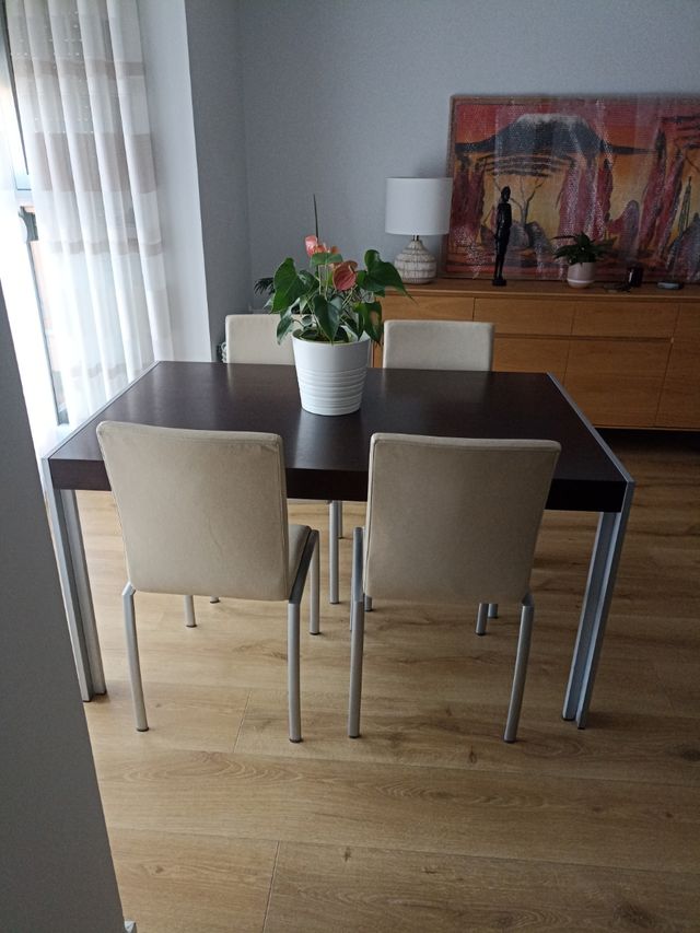 Mesa comedor extensible más 6 sillas