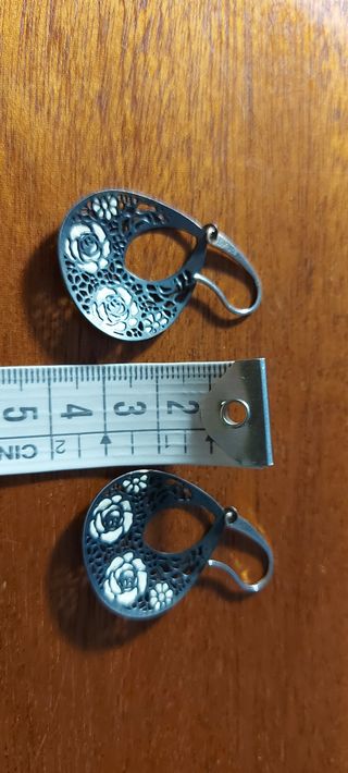 Pendientes Lotus Plata y Blanco Florales