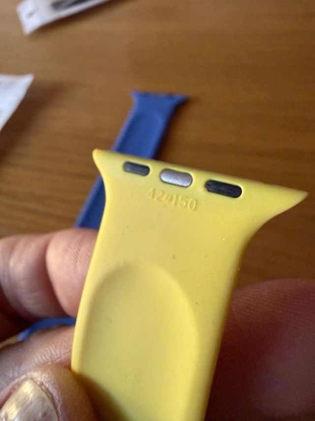 Correas Apple Watch Azul y Amarillo