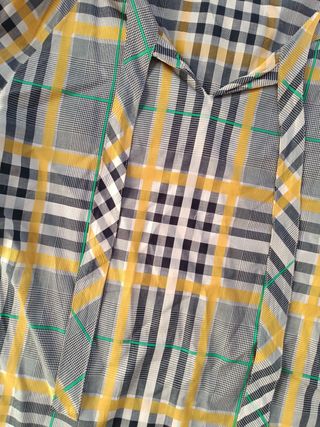 Camisa Mujer Roberto Verino Cuadros Amarillo