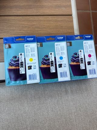 Cartuchos Tinta Brother LC123 (Amarillo, Cian, Mag