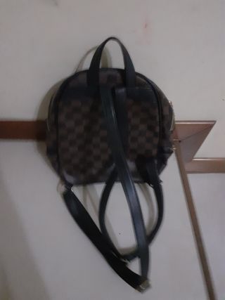 Zaino piccolo  donna marrone a scacchi