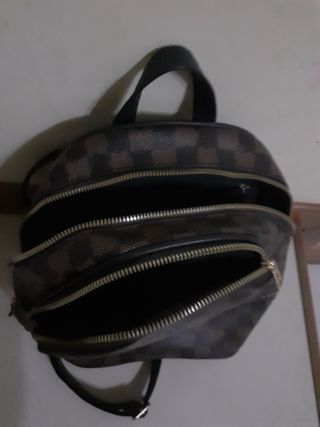 Zaino piccolo  donna marrone a scacchi