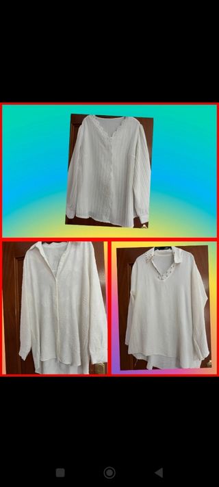 Set di 3 camicie bianche da donna