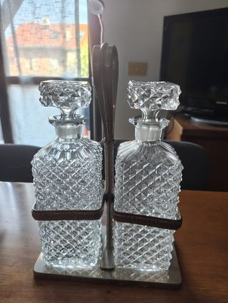 Porta decanter e bottiglie in vetro di Murano