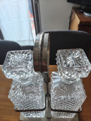 Porta decanter e bottiglie in vetro di Murano