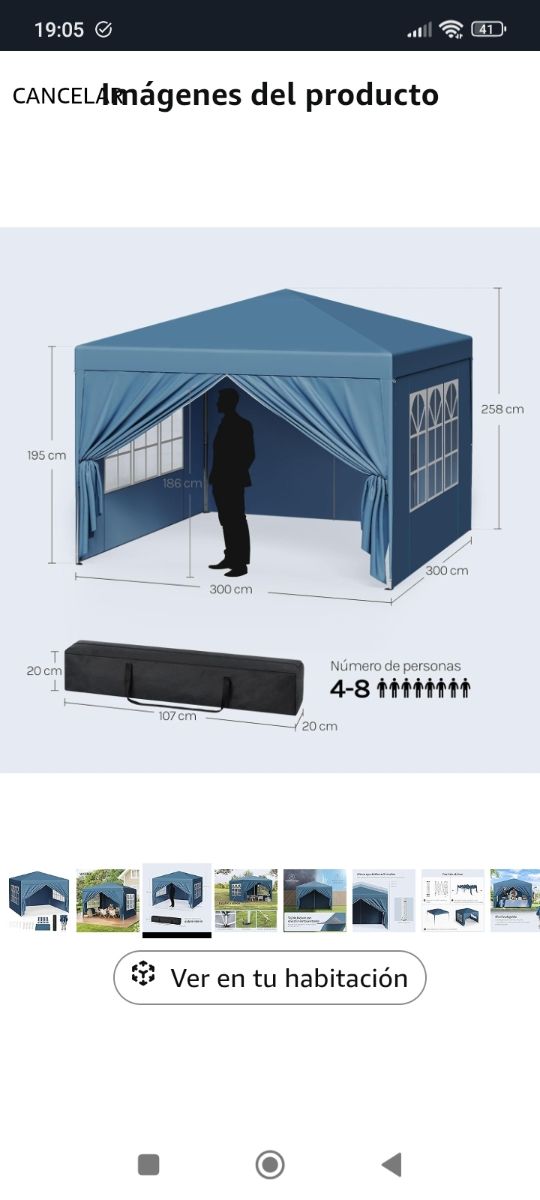 Gazebo da campeggio Azul