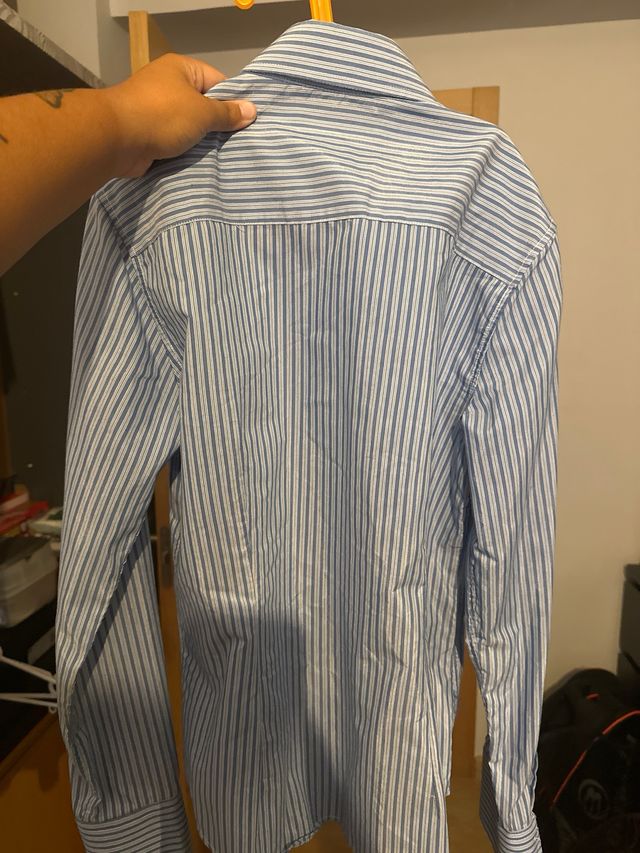 Camisa Polo Ralph Lauren Rayas Azul y Blanco