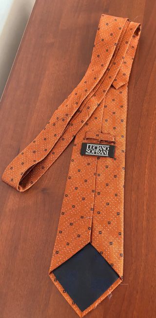 Cravatta Luciano Soprani Bronzato e blu
