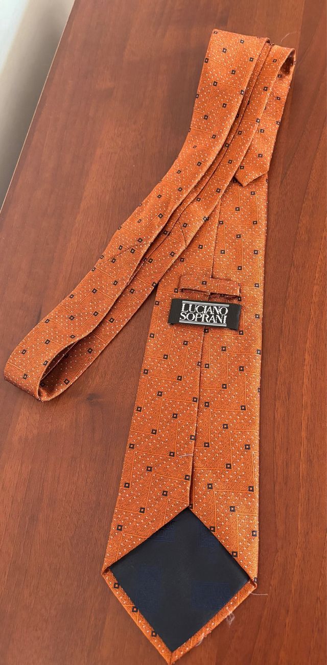 Cravatta Luciano Soprani Bronzato e blu