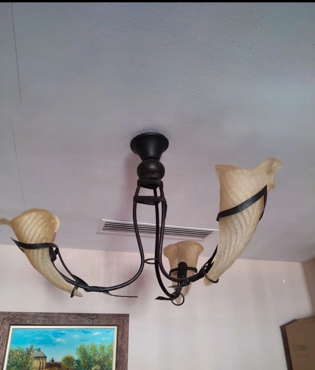 Lámpara de techo 3 tulipas