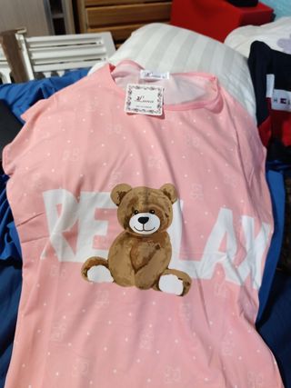 Camisón Luna Manga Corta Oso Relax