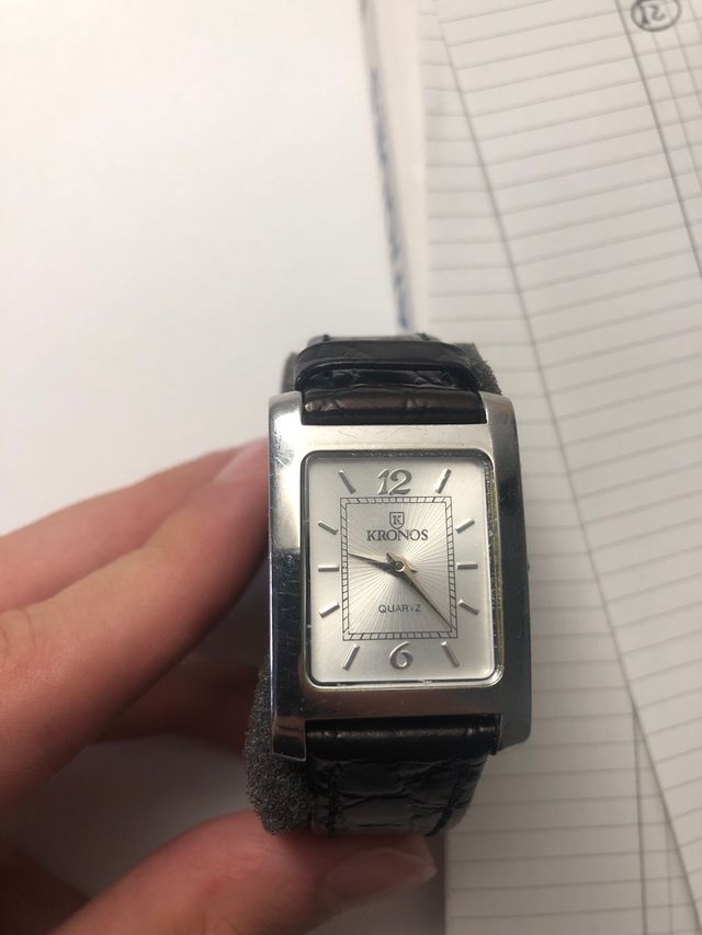 Reloj Kronos Correa Negra para mujer sin caja de segunda mano por