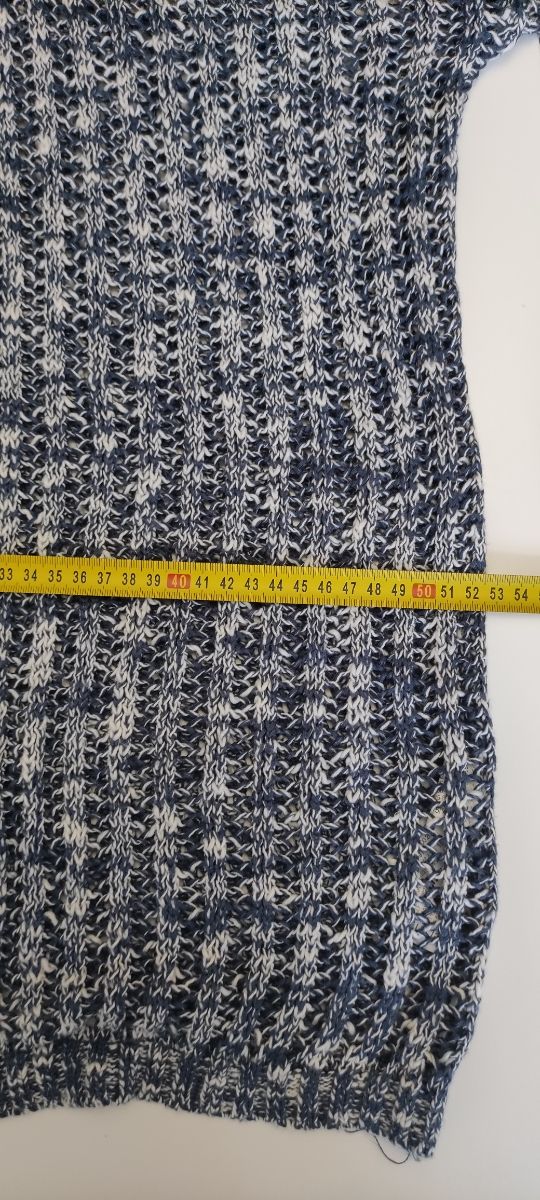 Bershka cárdigan azul y blanco