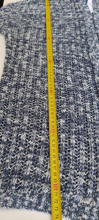 Bershka cárdigan azul y blanco