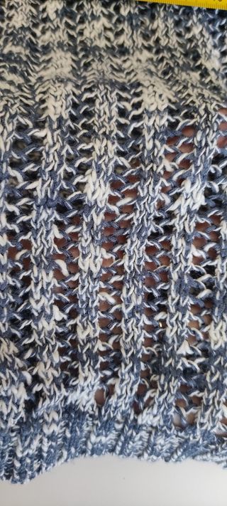 Bershka cárdigan azul y blanco