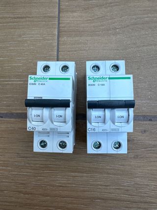 Magnetotérmicos Schneider IC60N C40A - IK60N C16A
