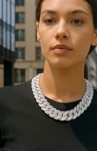 Collar estilo artistas diamantes ice hielo