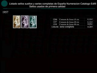 Sellos de 1957 Usados España
