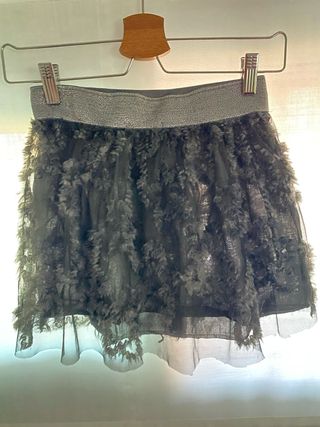 Falda fiesta niña gris oscuro