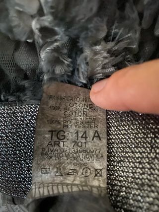 Falda fiesta niña gris oscuro