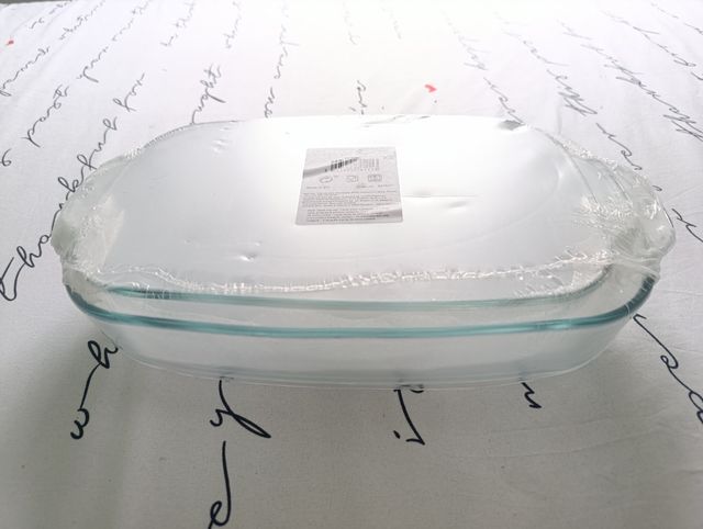 2 fuentes de Vidrio Transparente para horno