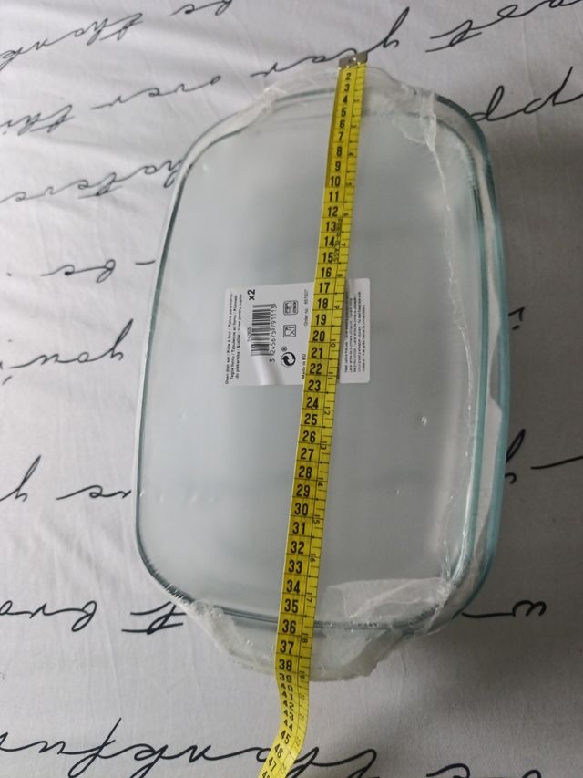 2 fuentes de Vidrio Transparente para horno