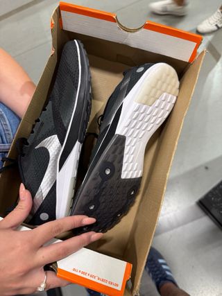 Zapatillas Nike Atletismo Clavos Pista Negro Plata