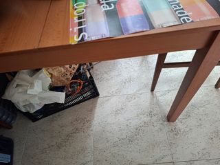 Mesa de comedor extensible de madera
