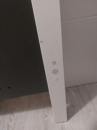 Cabecero Cama 90 cm Madera Blanco y gris 