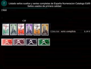 Sellos de 1960 Usados España