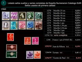 Sellos de 1960 Usados España
