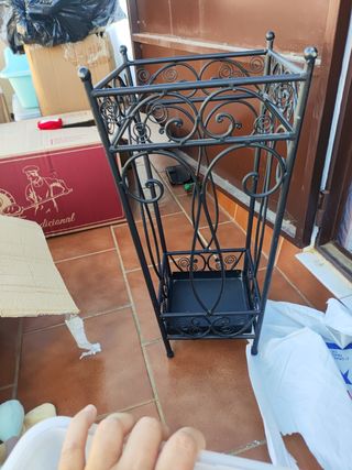 Paragüero de forja negro