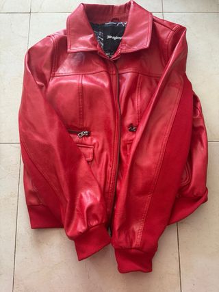 Cazadora Piel Desigual Roja