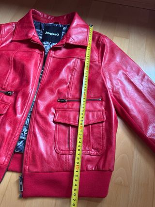 Cazadora Piel Desigual Roja
