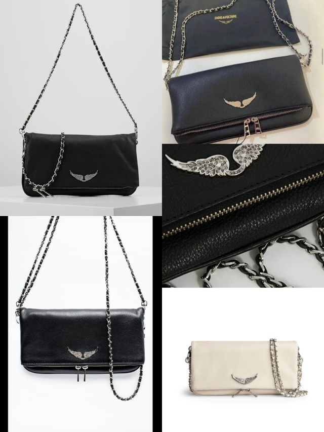 Bolso de mano beige con doble cadena