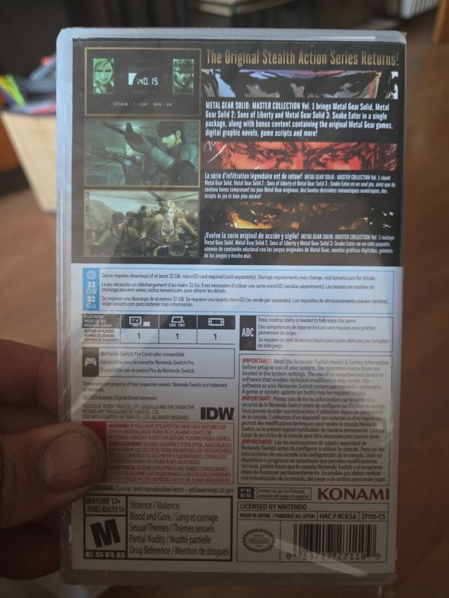 Metal Gear Solid: Master Collection Vol. 1 Switch