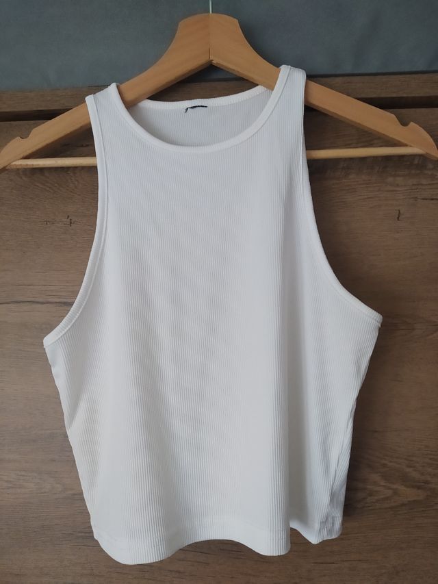 Top sin mangas blanco